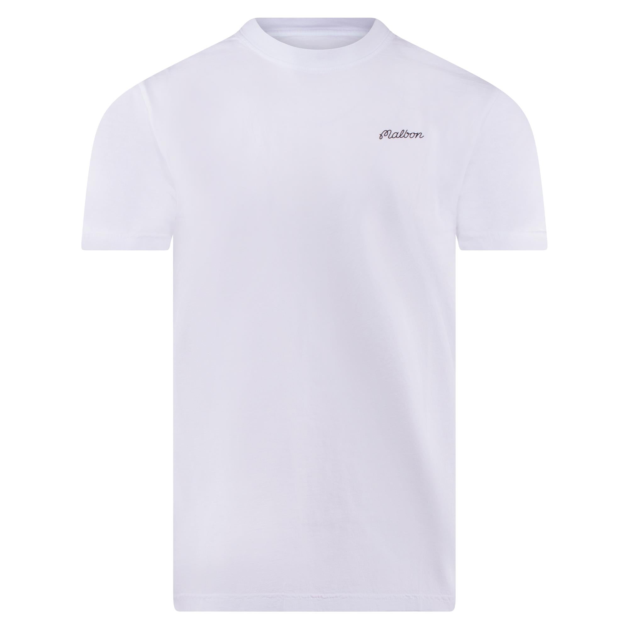 Malbon Golf Icons Bermuda Baldwin Tee White